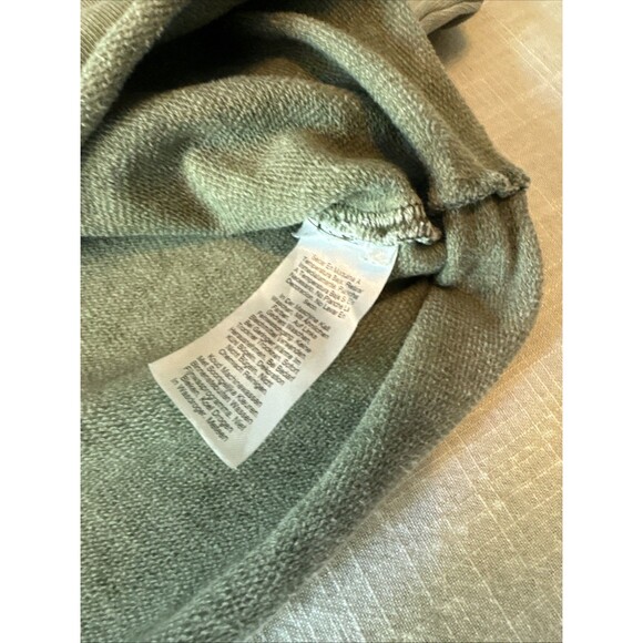 DKNY Cropped Ombré Raw Hem Sweatshirt Cut Out Logo Letters Size Small - Picture 12 of 13